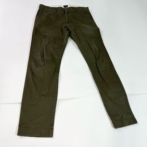 J.Crew Pants Mens W30 L30 Green Cotton Slim Fit Stretch Chino Casual Work